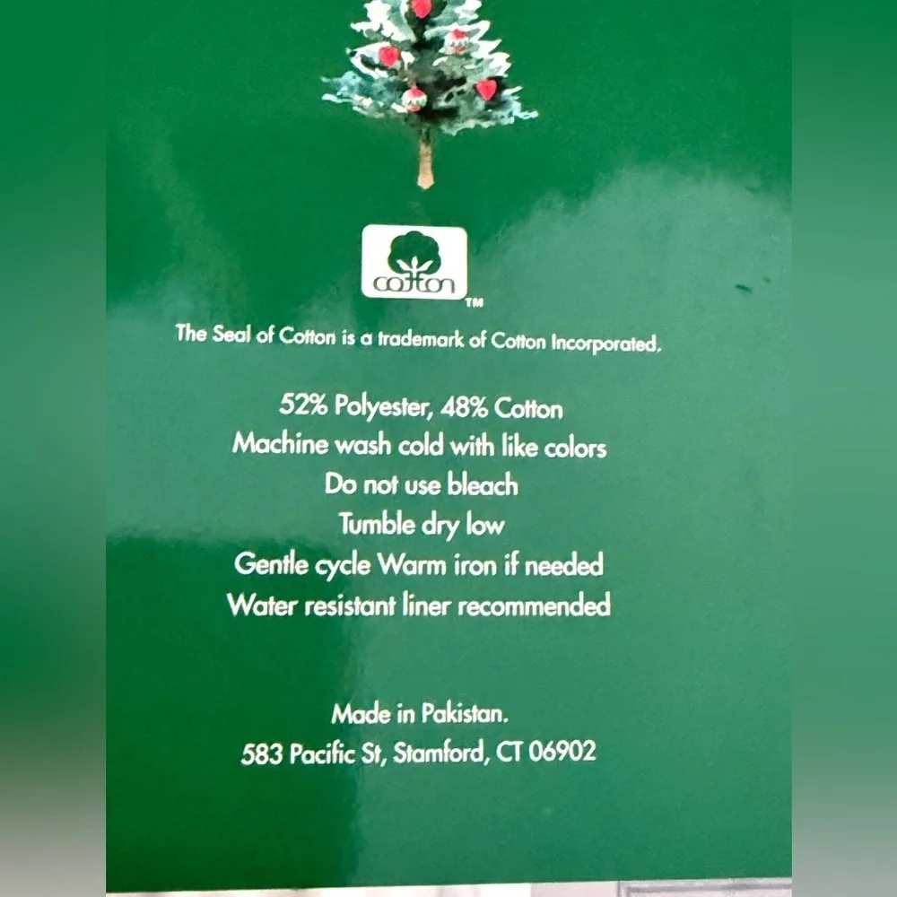 CARO Merry Christmas Evergreens Farmhouse Polyester Cotton Fabric Shower Curtain